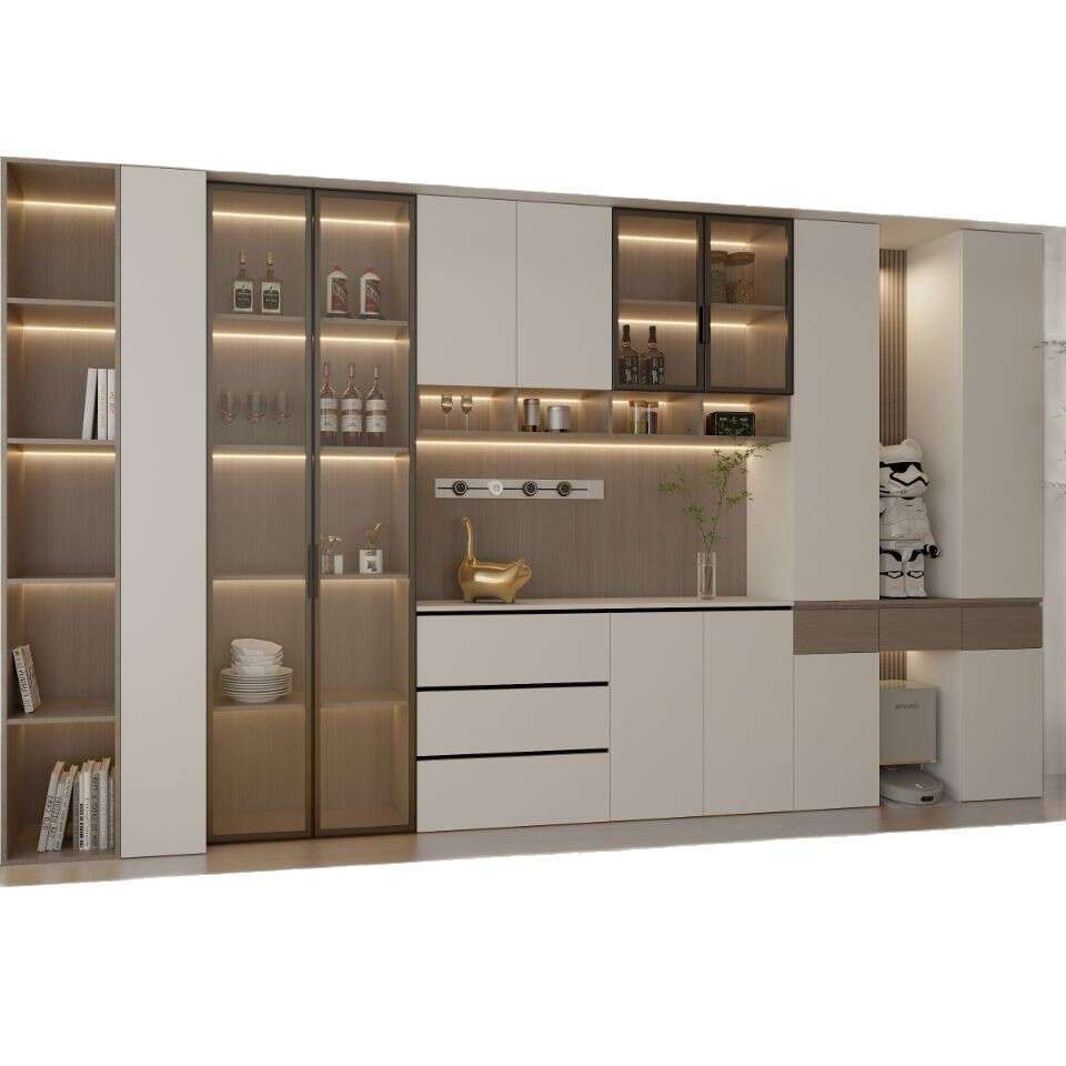 Full House Wall-Mounted TV Background Storage Entryway Shoe Cabinet Combination