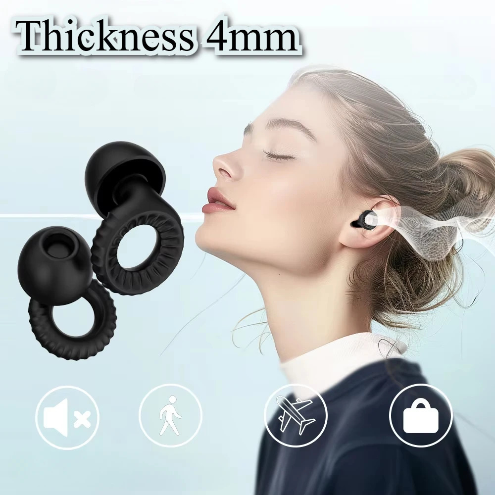 Ultra Thin Loop Shape Sleep Aid Earplugs Waterproof Swim Earplug Concert Hearing Protection Ear Plugs Reusable Silicone Ear Plug250915