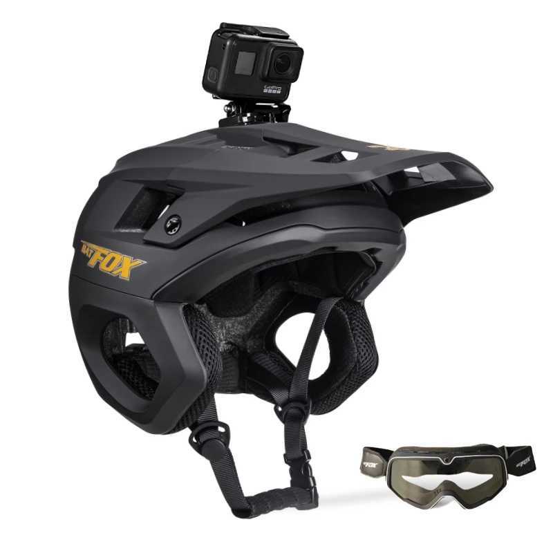 BATFOX 34 Bike Helmet Half Helmet Mountain Bike Racing Ear Protection Casco Bicicleta Mtb Off Road BMX Cycling Bicycle Helmets J250916