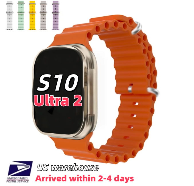US Warehouse Smart Watch ULTRA2 Strap Android iWatch Ultra 2 Series 10 49mm Men's and Women's Watches Bluetooth Call Bracelet Wireless Charging Fitness Tracker