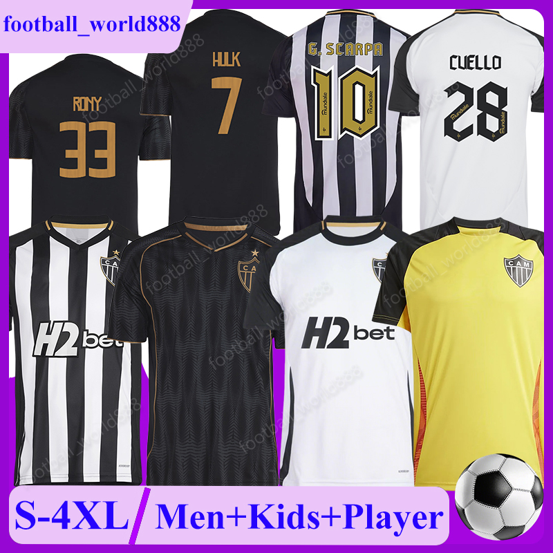 P-4GG Atletico Mineiro 25 26 Soccer Jerseys HULK RONY CUELLO 2025 Football Shirts BERNARD JR SANTOS football kits G.SCARPA Camisa de futebol Men Kids full Kit Socks Sets