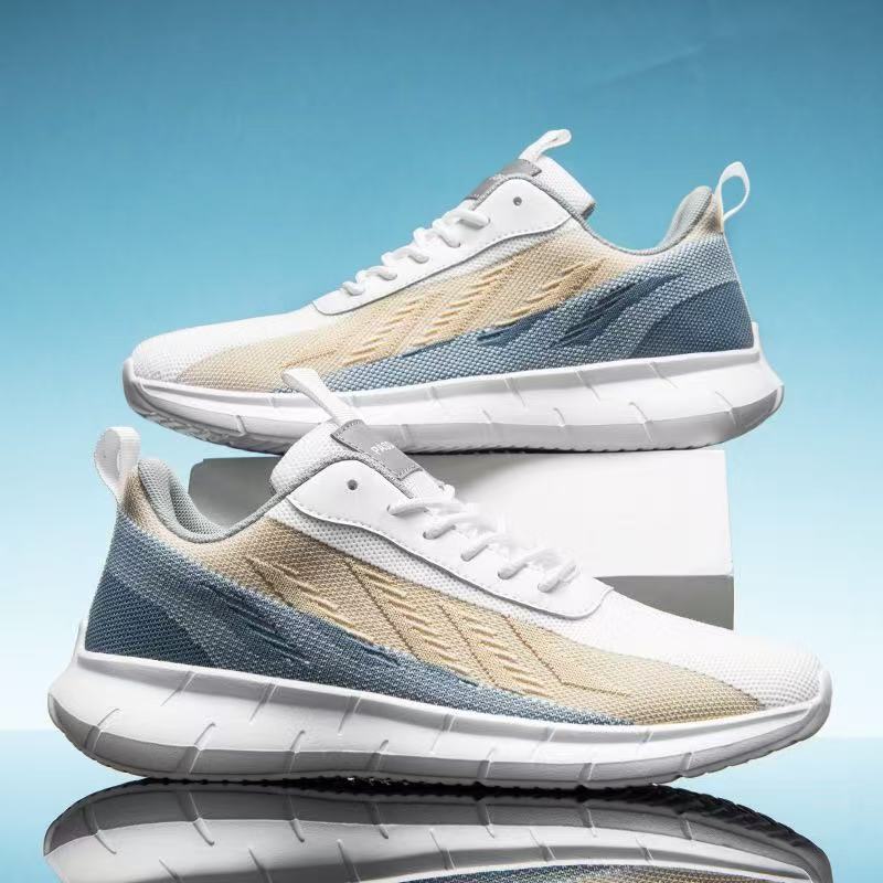 Men'S Running Shoes, Plus Size Sports Shoes 39-48 Cross-Border Woven Men'S Shoes Lightweight Cold Glue Shoes Casual Shoes