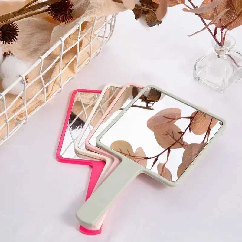 Eyelash Extension Handheld Makeup Mirror Square Makeup Vanity Mirror with Handle Hand Mirror SPA Salon Compact Mirrors C250916