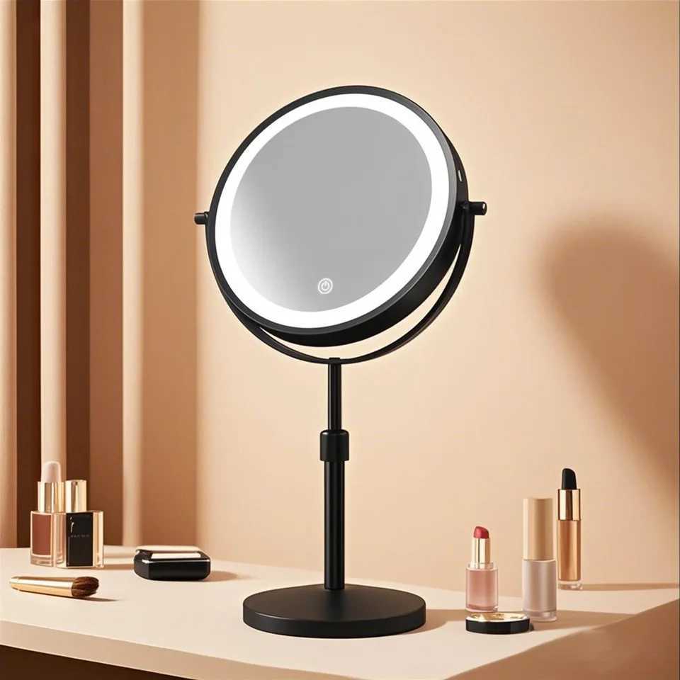 85 Inch Makeup Mirror With Light Lamp 10X Magnification 3 Color LightsAdjustable Brightness Height Standing Cosmetic Mirror C250916