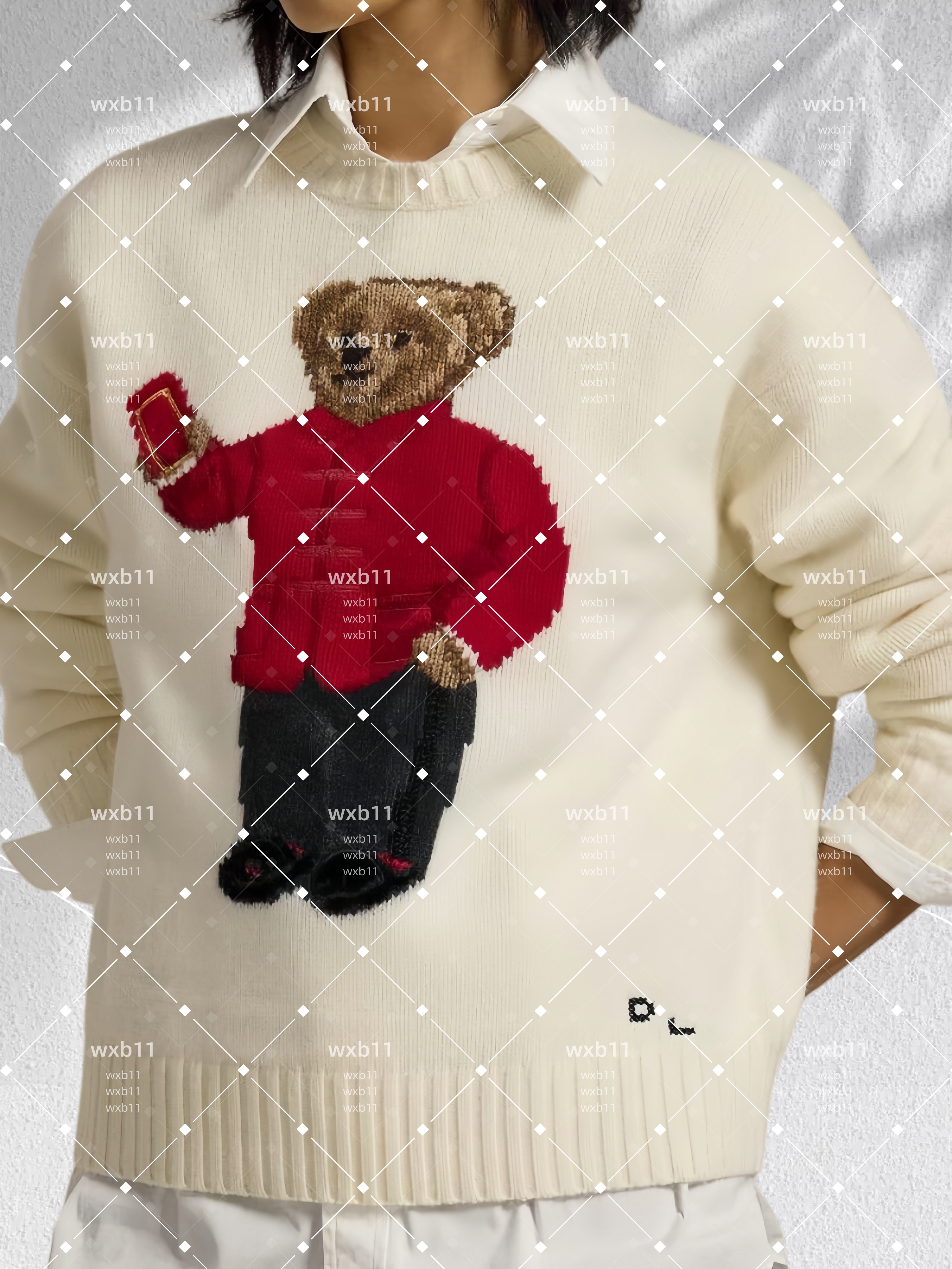 Women's Sweaters Designer Sweaters Winter Soft Basic Women Pullover Cotton Bear Pulls Fashion Knitted Jumper Teddy Bear Embroidery Unisex Sweaters