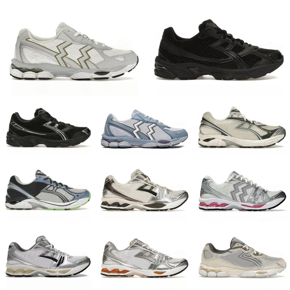 Trainers1130 2160 NYC Running Shoes Designer K14 Thick-soled Outdoor Sports Shoes Mens Women Black White Pure Sier Silver Glacier Solar Power GT Fashion Sneakers B11