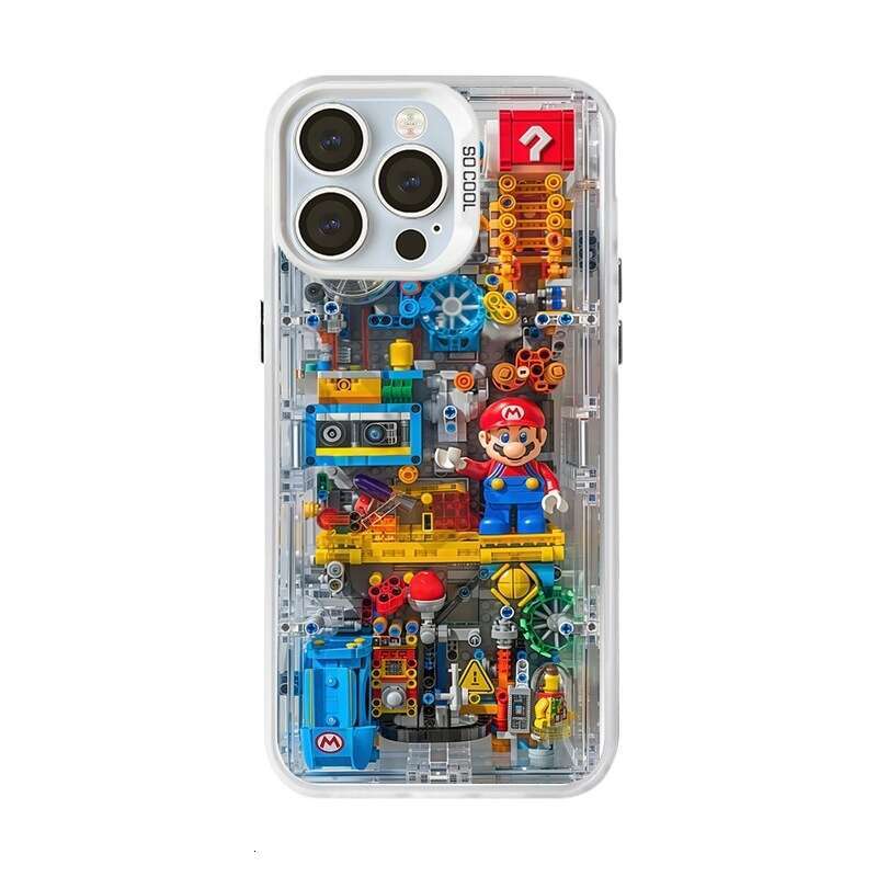 Mechanical Mario Compatible With Apple 17 Phone Iphone 16/13 Silver Case 15/14 Plus Trendy 12 Shockproof