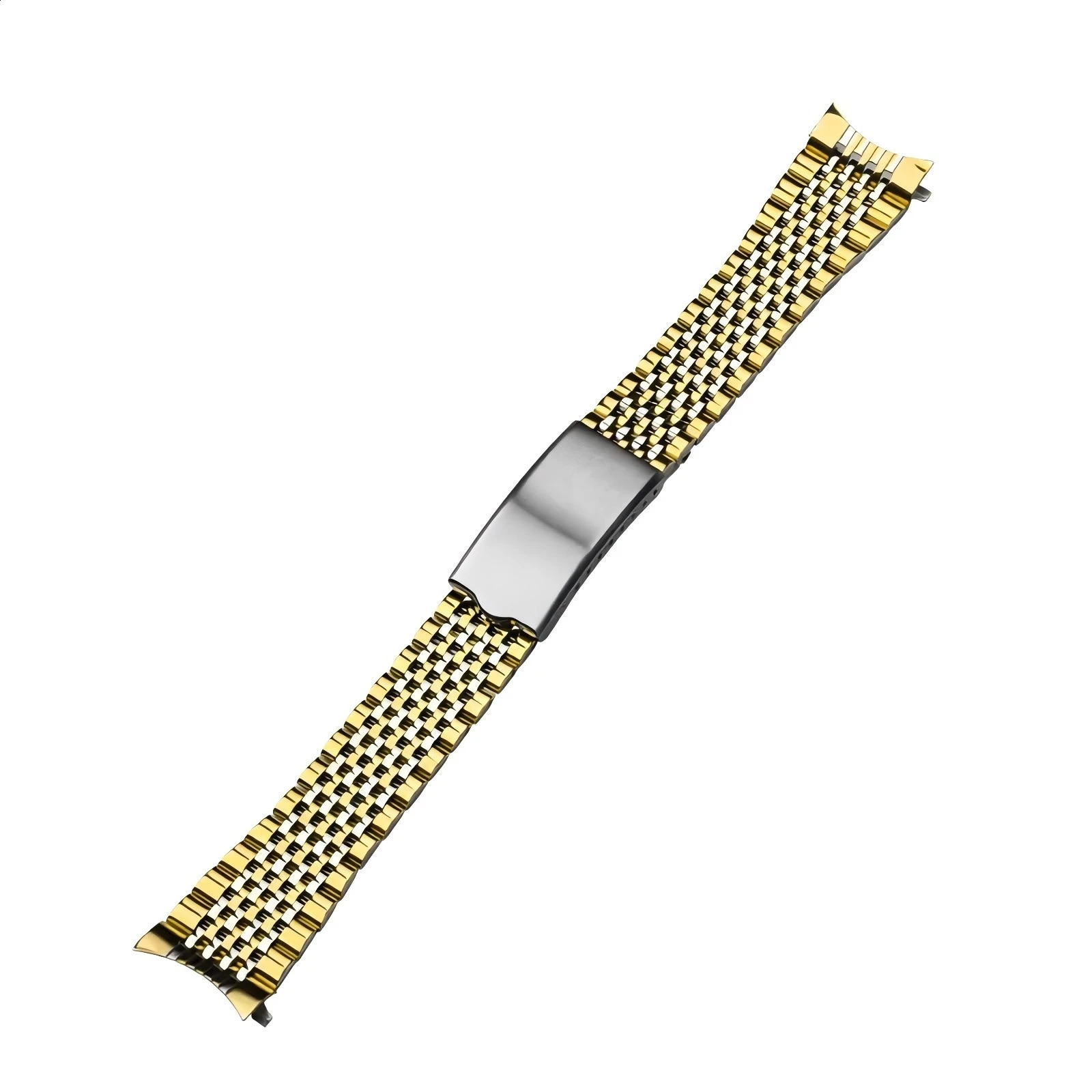 181920mm Curved End Solid Stainless Steel Watch Band for Omega De Vill Vintage Strap Retro Link Beads of Bracelet 250915