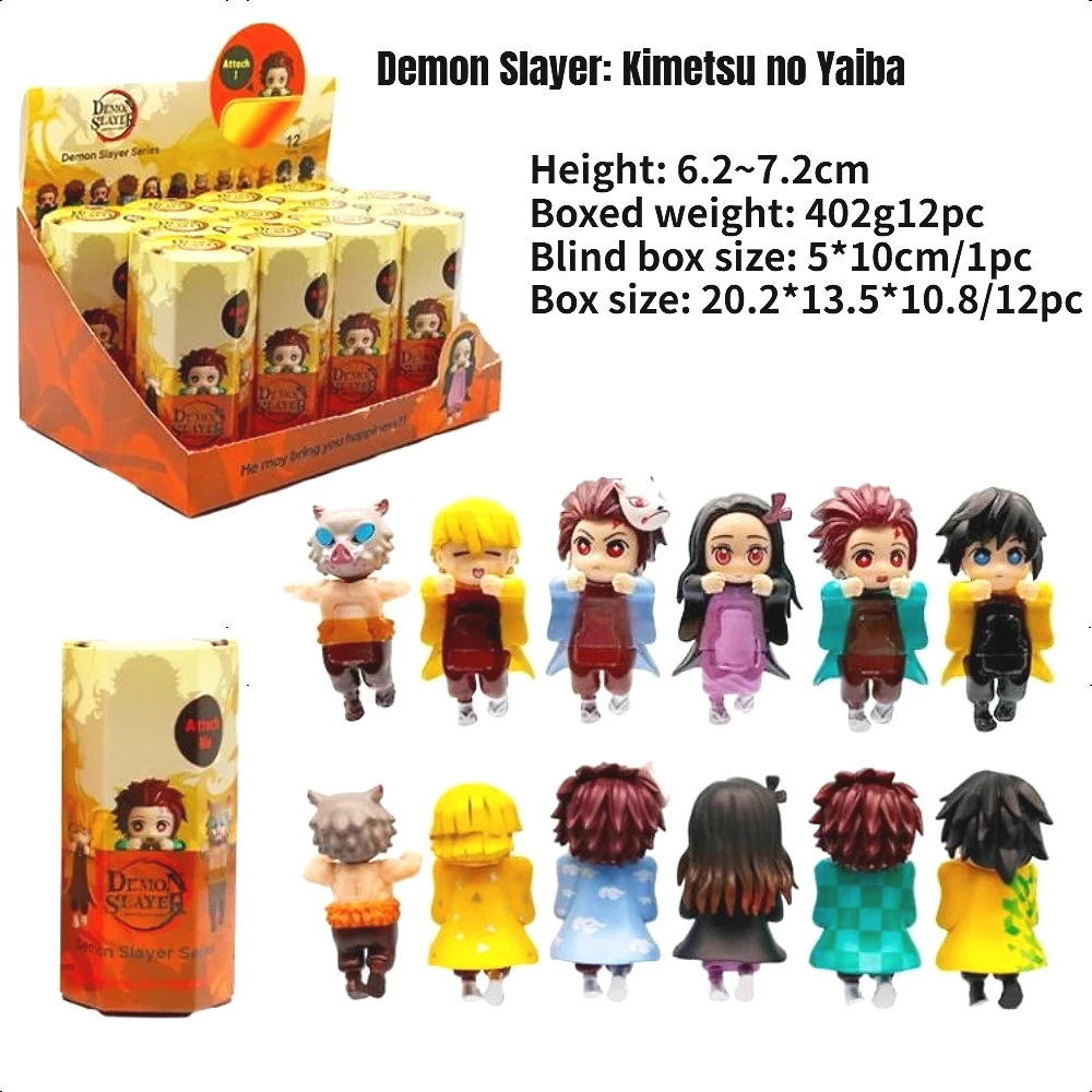 Demon Slayer Hippers Blind Box Mini Action Figures Collectible Decoration Kids Toys Mystery Boxes Children Birthday Gifts 250916