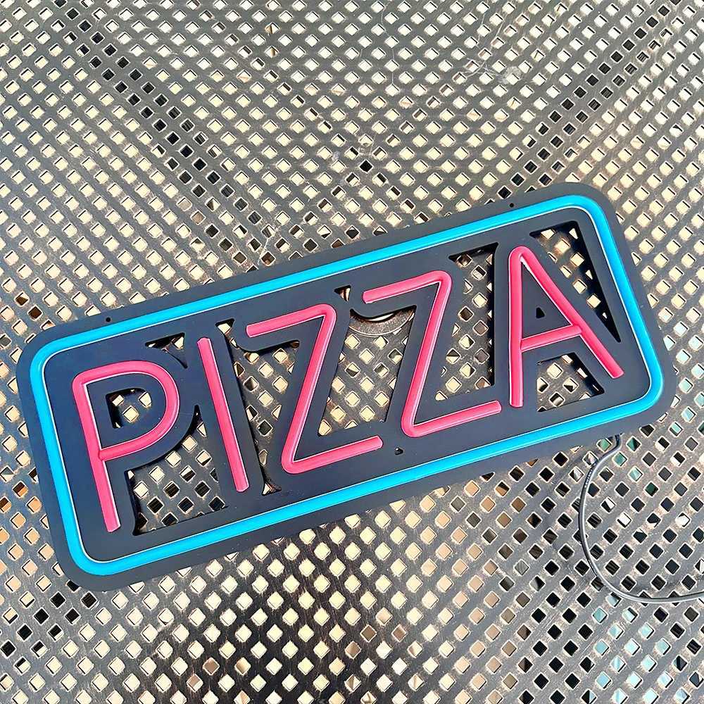 LED Neon PIZZA Sign Bar Club Party Lighted Sign for Shop Hanging Decorative Background Signs Y250916