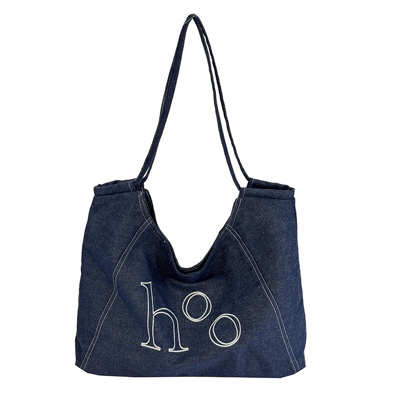 853971G01 Luxury Fashion Cowboy Tote Bag for Women 2025 Large Capacity Customized Letter Shoulder Underarm Commuter Mother and Child Bag