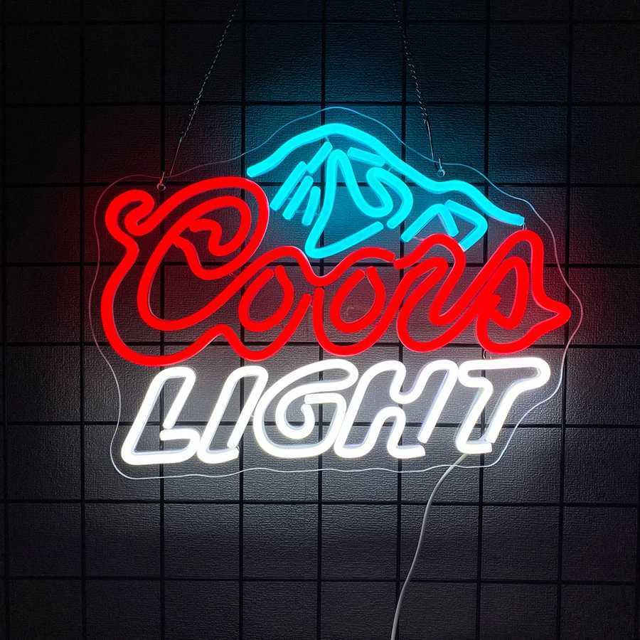 Coors Light Neon Signs for Wall DecorBuschBudKeystone Neon Lights for BedroomMan Cave Bar Pub Restaurant Party Decor Y250916