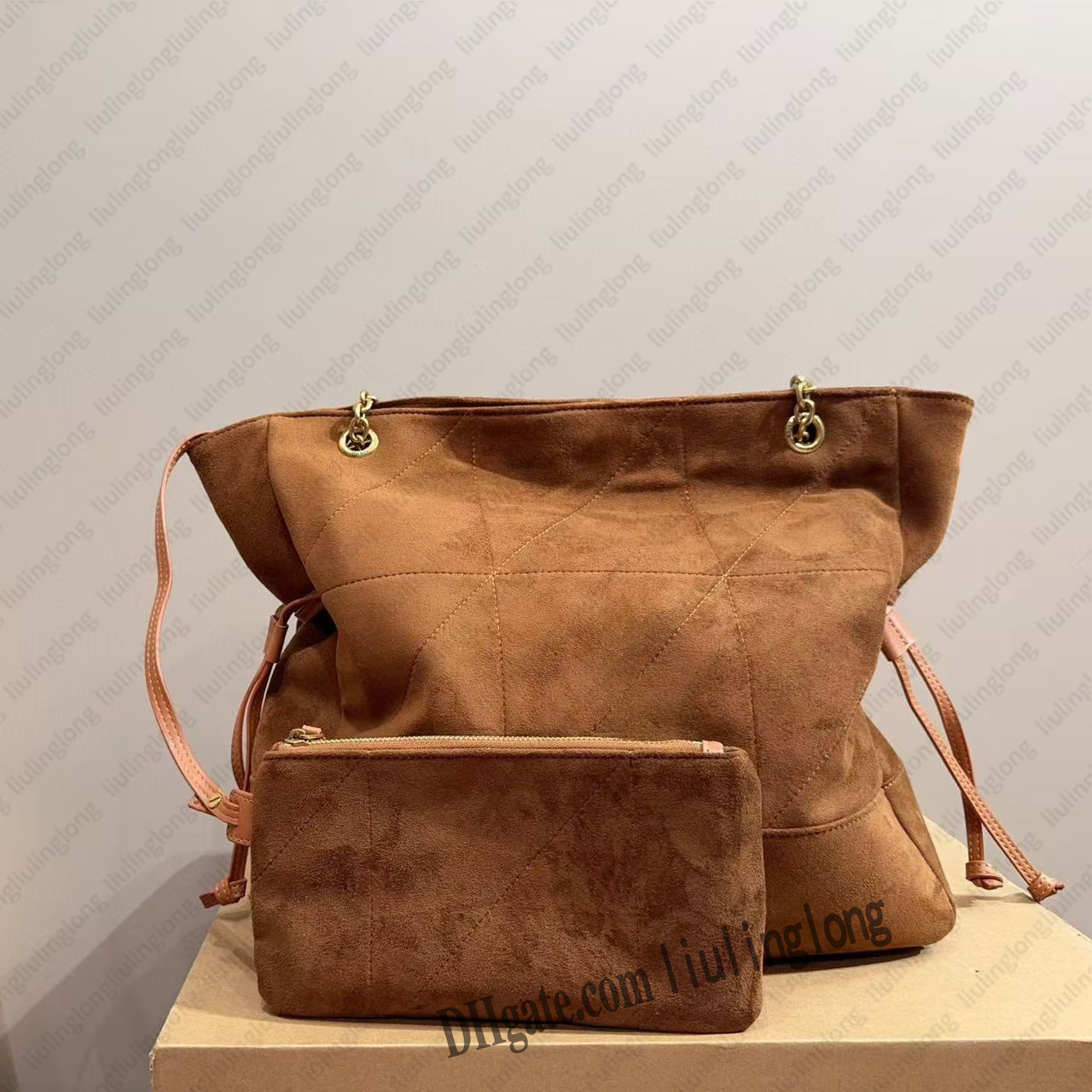 JAMIE shopping in suede shoulder bag magnetic closure suede smooth handbag large capacity wallet retro handbag designer tote bag cross body bag