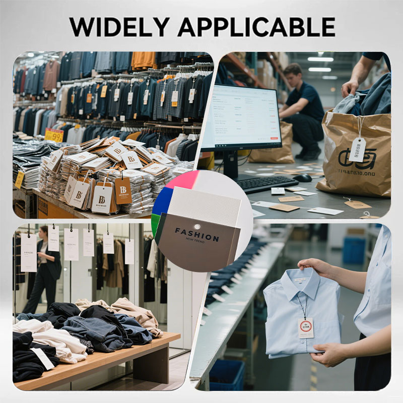 Personalized Hanging Labels with Loops - Ideal for Clothing Brand Identification