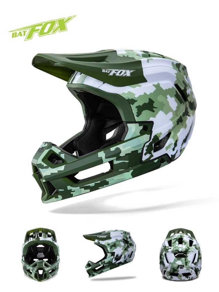 BATFOX MTB Full Face Bike Helmet Adult Youth Offroad Downhill Anticollision AM DH Cycling Moto Racing Mountain Bicycle Helmets J250916