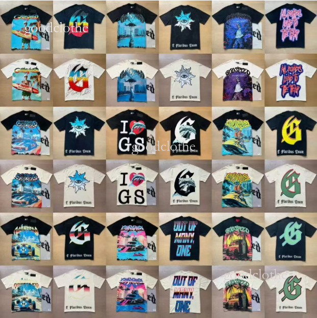 2025 10A T Shirt God Speed Classic Graphic Fashion Tee Mens Shirt Vintage Printed Skull Short Sleeve High Quality Wash Water Make Old Cotton Short Sleeve 778