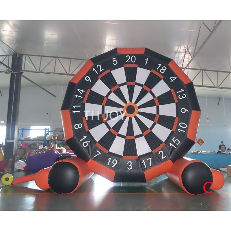 5m height (16.5ft) with 8balls Outdoor activities commercial pu two sides inflatable dart baord games soccer foot dart carnival game for adults and ki