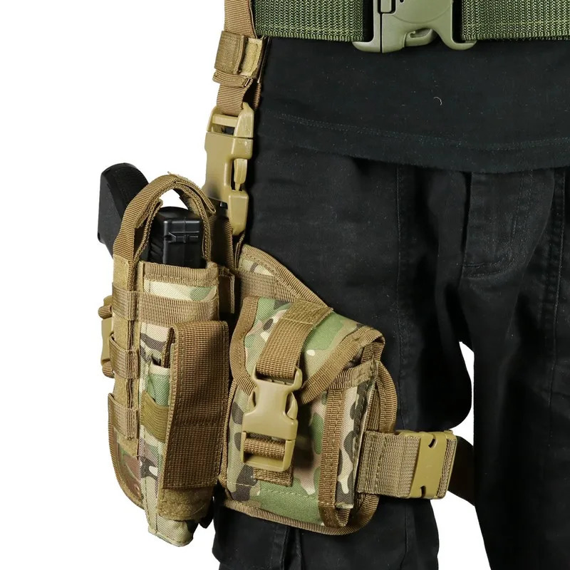 Adjustable Waterproof Universal Drop Leg Gun Holster Right Handed Tactical Thigh Pistol Bag Pouch Outdoor Sprots Legs Harness 250915
