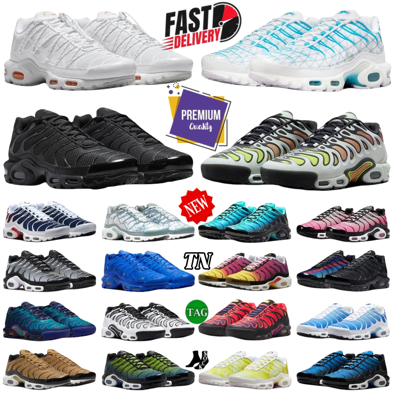 Designer Shoes Tn Tns Running Shoes Men Women Triple White Black Sky Blue Gradient Dusk Unity tns Plus Tennis Breathable Mens Trainers Sports Sneakers Size 36-46