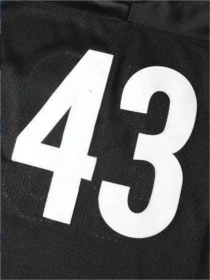 43 Troy Polamalu Black ed Fooball Jersey Casual V-Neck Sports Shirt for Outdoor Activities Parties, Sizes S-XXXL Free shipping