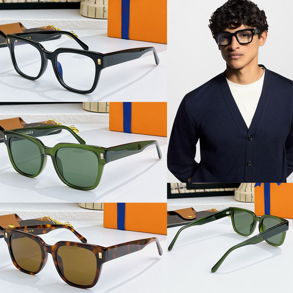 Escape Square Anti Blue light Glasses Z1597E Brand Mens Designer Black Acetate Frame Sunglasses Beveled front Gold color hardware classic sunglasses with box Z1497