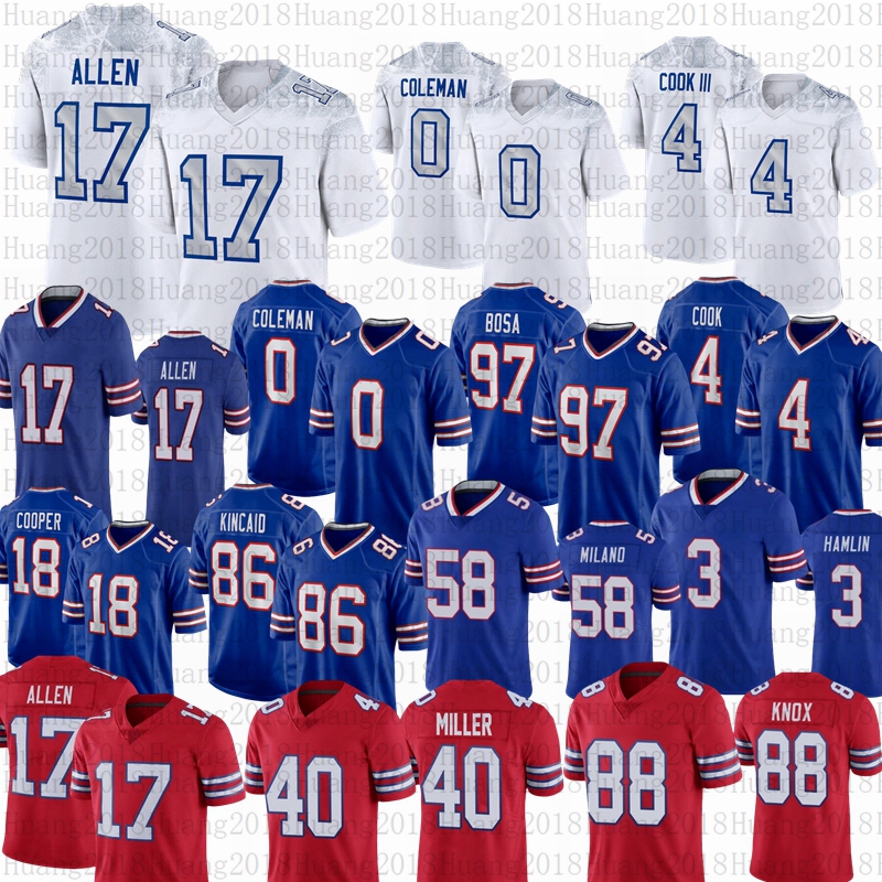 2025 Rivalries Josh Allen Keon Coleman Football Jersey Maxwell Hairston Dalton Kincaid Andreessen Milano Joey Bosa Cook Kelly Dawson Knox Hamlin Khalil Shakir