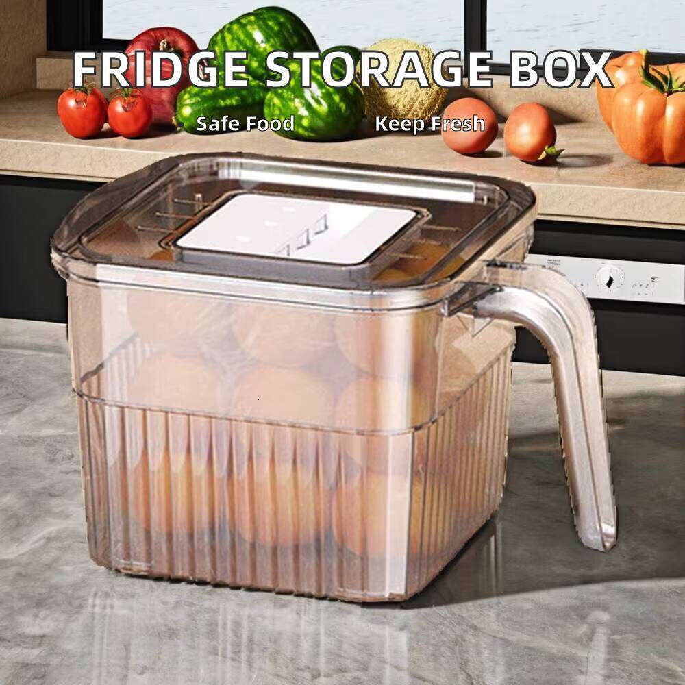 Factory Outlet Plastic Transparent Fridge Organizer Drawer for Kitchen Refrigerator & Crisper Food Storage Box
