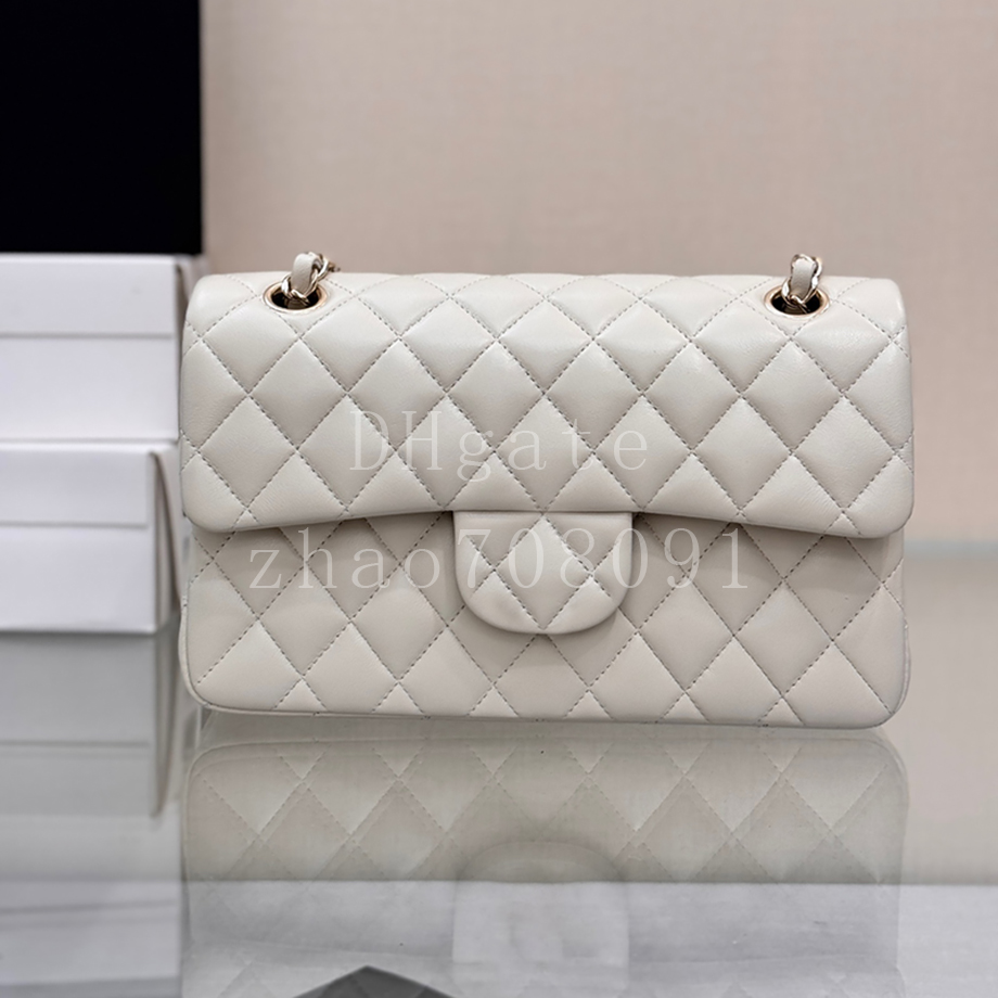 Diamond quality Designer Flap Bag 23CM Lambskin leather Shoulder Bag Luxury Chain Bag With box C03B