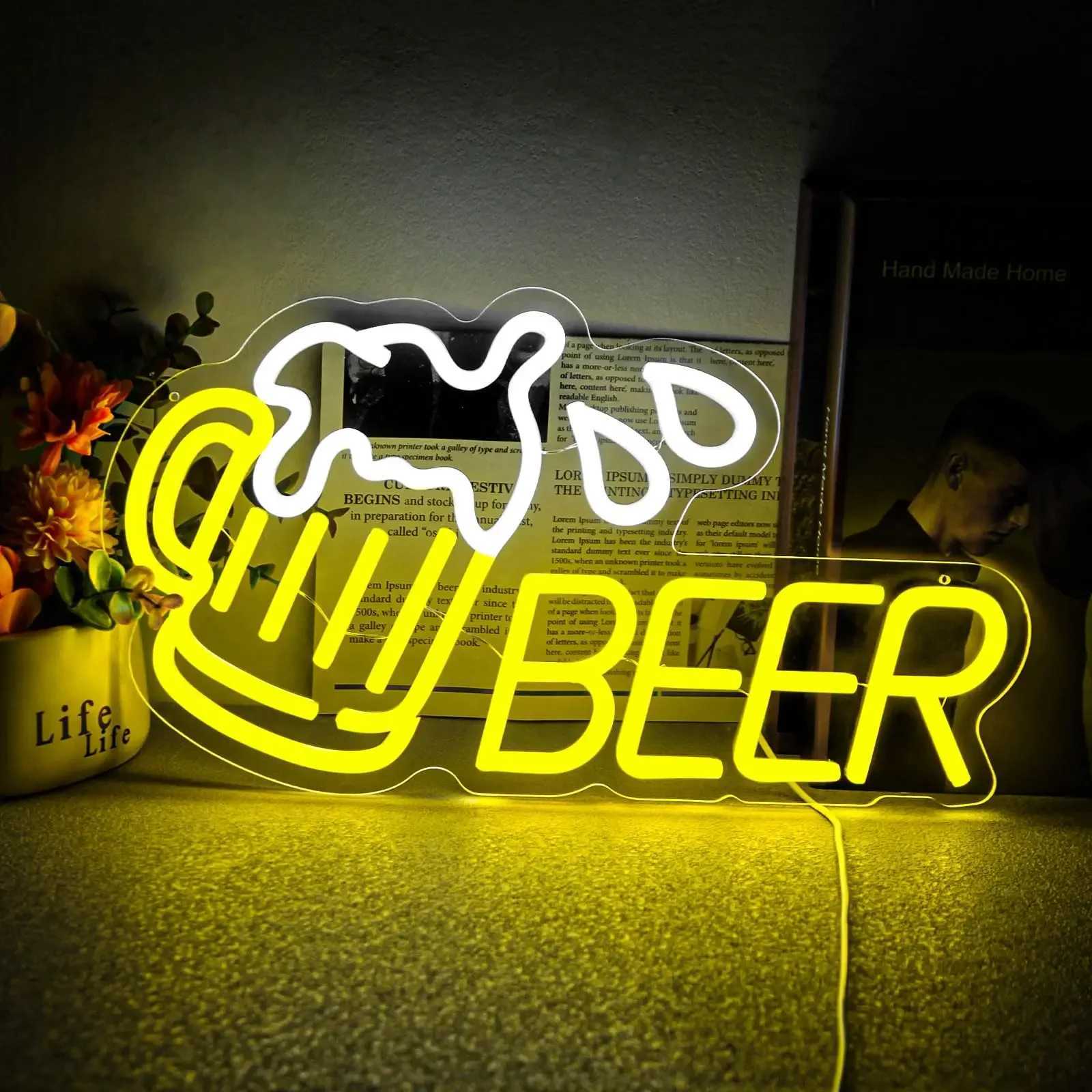 Open Bar Beer Neon Sign Electric Pub Decor for Taverns Home Bars Party Basements and BrewThemed Spaces LED Lights Y250916