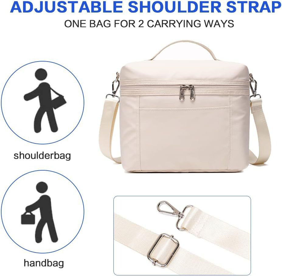 Icedog-insulated lunch bags for women lightweight waterproof cooler bag with nylon exterior thermal lunch box for work, office, picnic outdoor activit