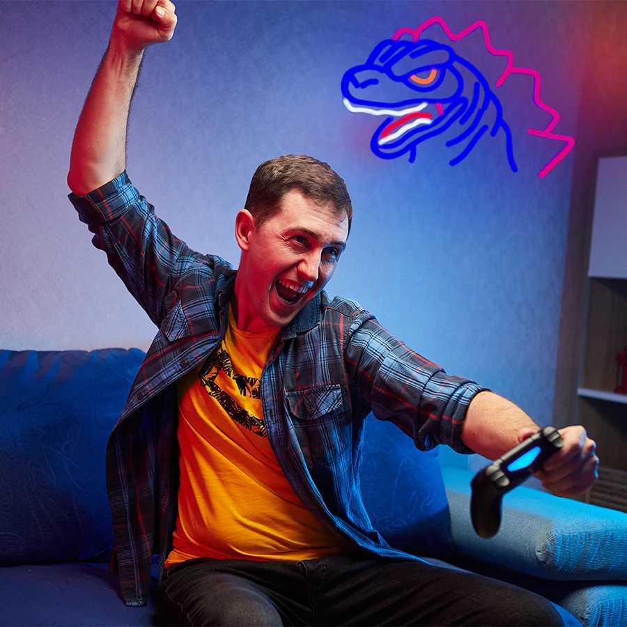 Ghost busters Neon Sign for Wall DecorLED Dinosaur Neon LightMonster LED Sign Ghost Decor for Party Bedroom Bar Man Cave Y250916