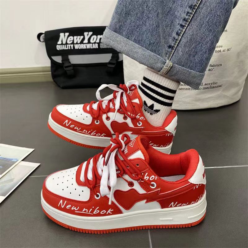 Original retro college style casual sneakers, double lace-up sports shoes, men's color-matched couple casual, simple and versatile, no repetition. free shipping