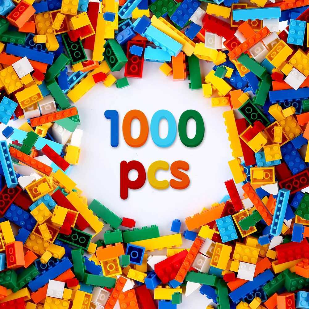 1000 pieces of building blocks city DIY creative building blocks compatible building blocks large base plate educational childre C250916