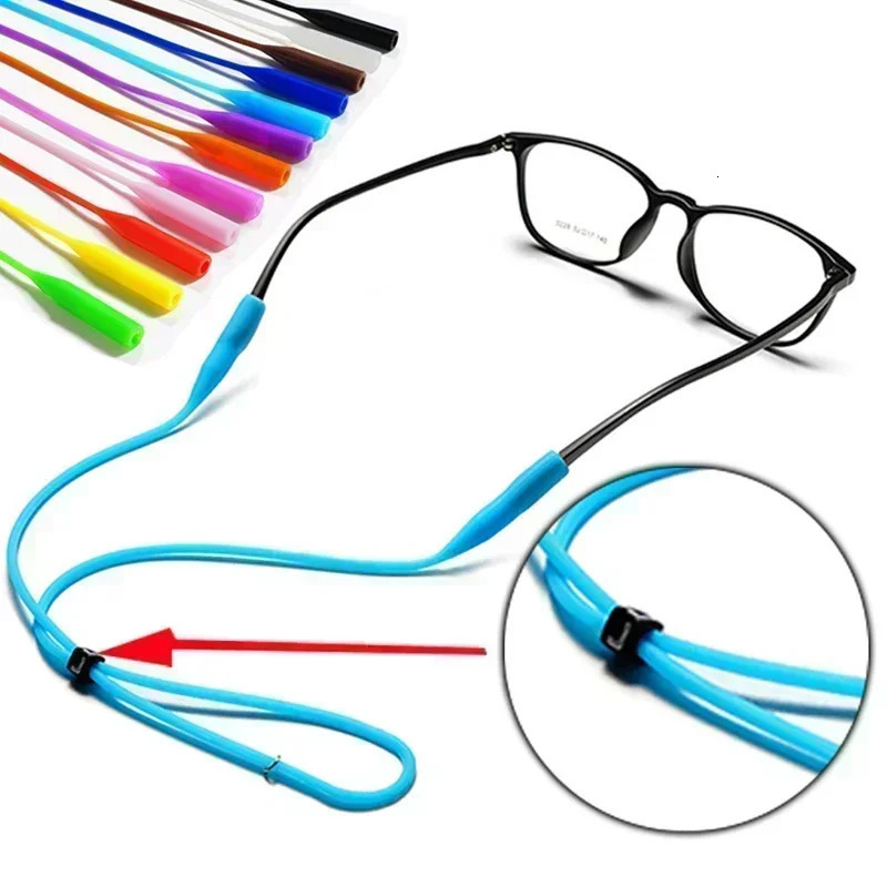 31pcs Candy Color Elastic Silicone Eyeglasses Straps Sunglasses Chain Sports AntiSlip String Glasses Ropes Band Cord Holder250915