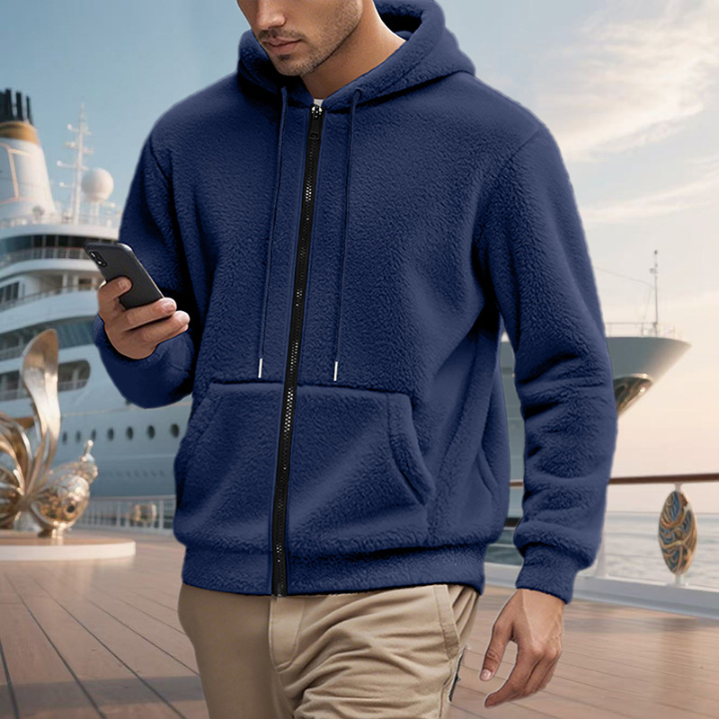 Fleece Tops Jackets Men Clothing New Spring Men Zipper Sportswear Sweatshirts High Quality Male Outwear Solid Casual Cardigan Sweatshirts hoodies