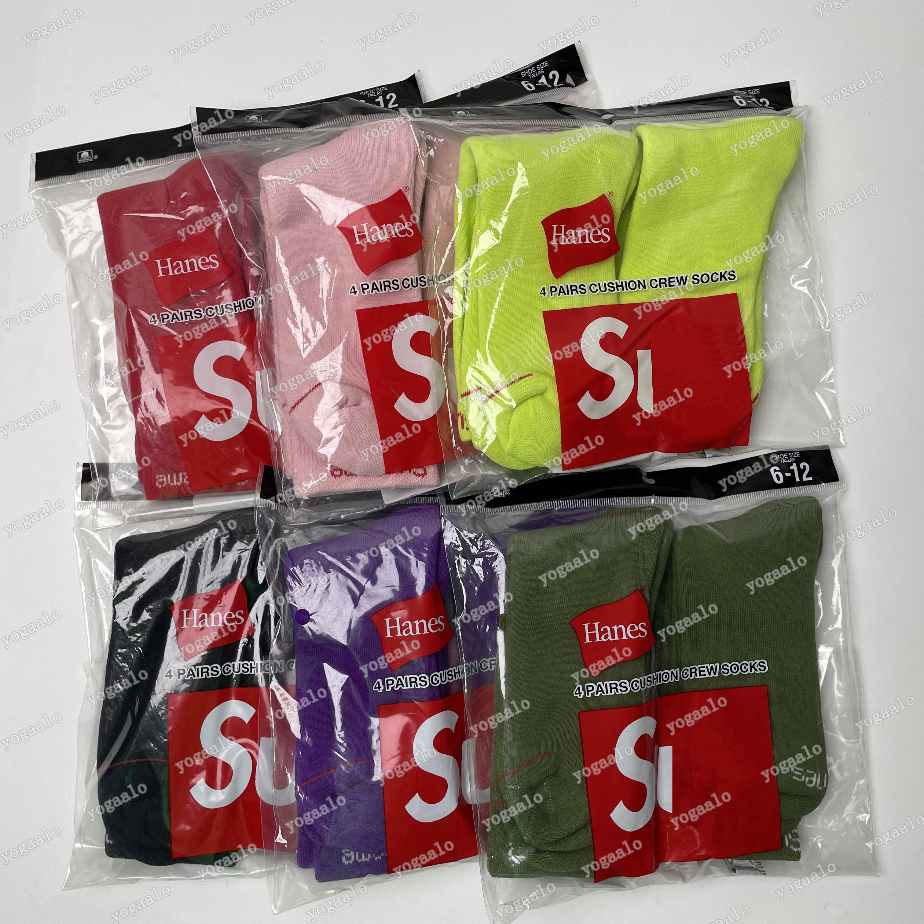 Crew sock Pure cotton towel sole sports socks Hanes men's and women's long tube casual trendy socks