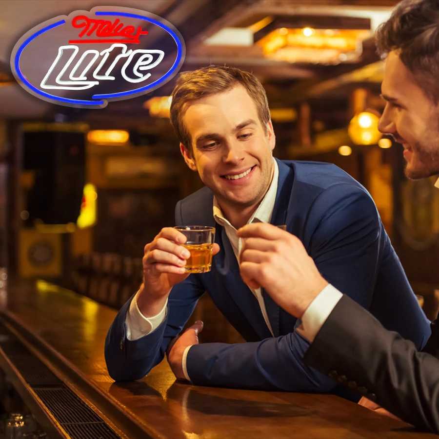 Miller Lite Neon Sign For Wall DecorLed Neon Light For Man CaveBedroom DecorationStoreBeer BarPubClubPartyUSB Powered Y250916