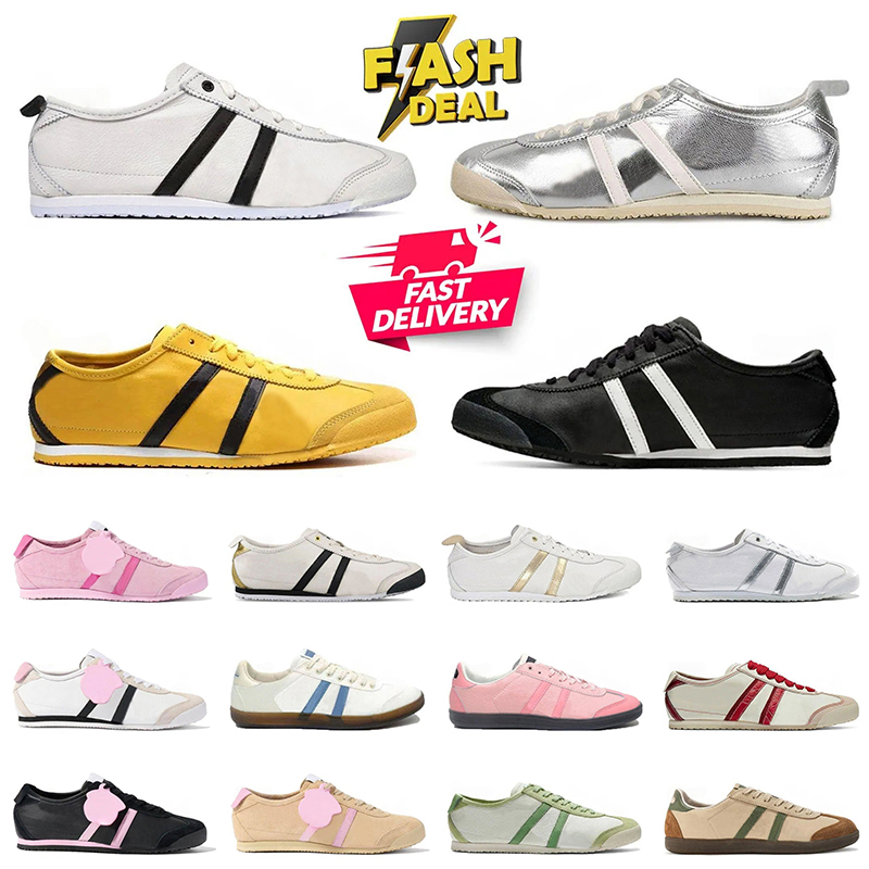 new designer casual shoes tiger mexico 66 shoes trainers black pink white yellow silver outdoor athletic men women loafers chaussures sneakers