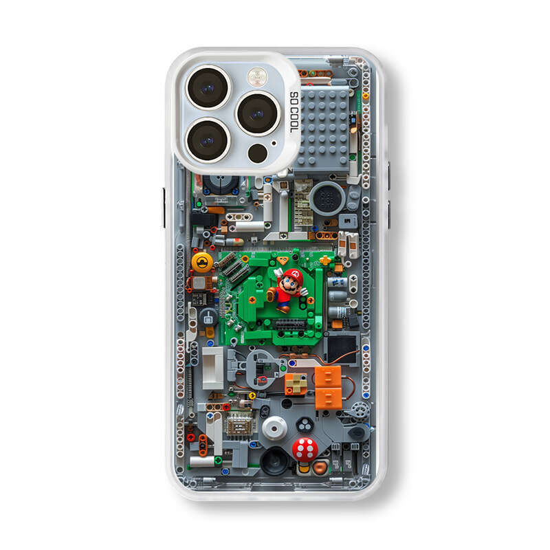 Mechanical Mario Compatible With Apple 17 Phone Iphone 16/13 Silver Case 15/14 Plus Trendy 12 Shockproof