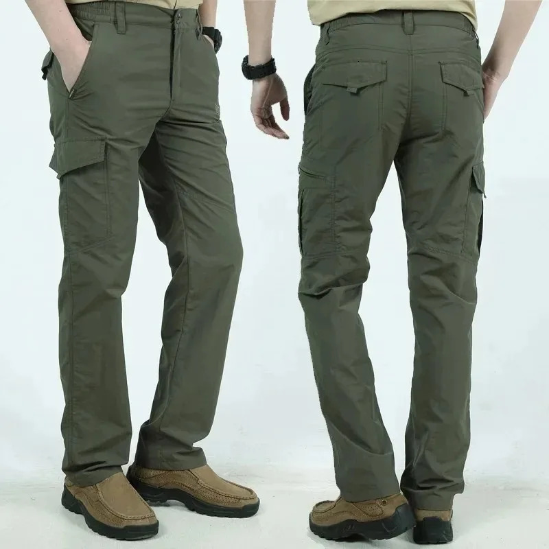Summer Leisure Light Army Military Pants Mens Outdoor Waterproof Special Combat Military Camouflage Pants Cargo Camping 250915