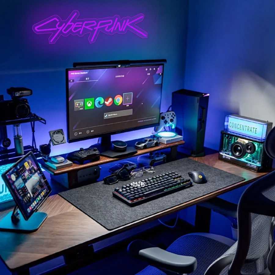 Game Cyberpunk Edge Runner Neon Sign for Game Zone DecorLed Lights for Man Cave Gaming Room Internet Bar or Bedroom Decor Y250916