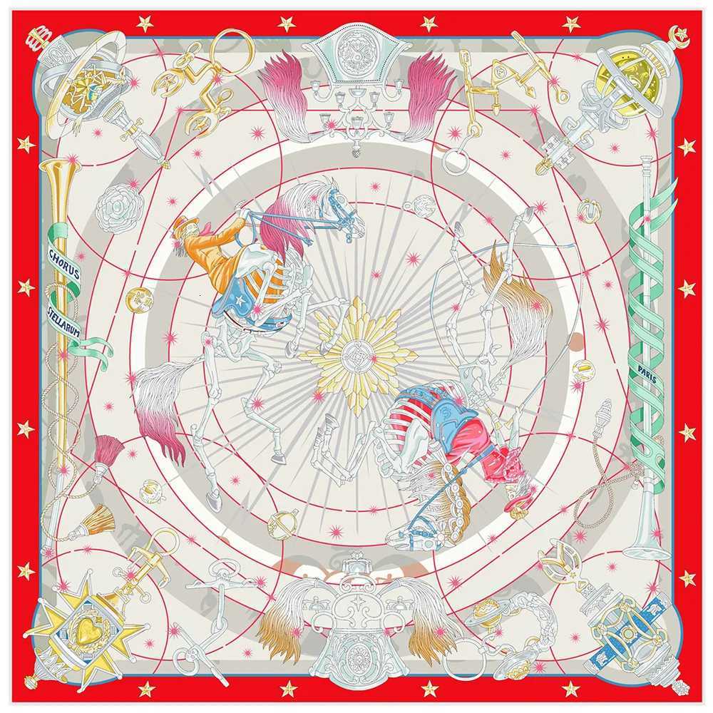 Fashion 90cm 2024 Rabbit Horse Twill Silk Scarf Shawl Brand Square Scarf Women Hijab Luxury Bandana Foulard Neckerchief Head Scarves H250916,ghjhmnb,h