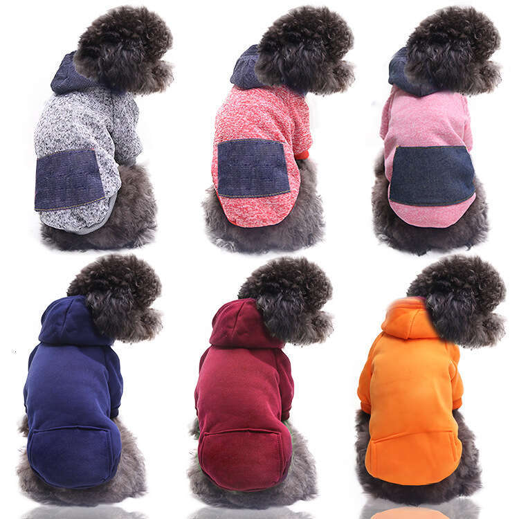 Autumn Winter Two-Legged Hoodie Pocket Clothes Sports Style Dog Cat Pet Clothing Supplies Apparel