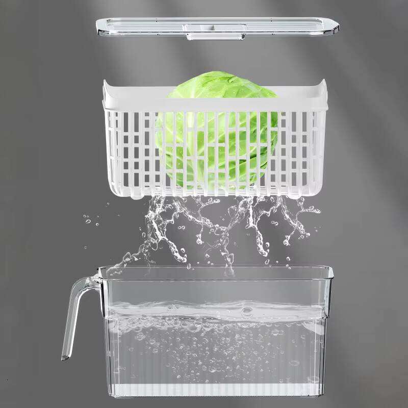 Factory Outlet Plastic Transparent Fridge Organizer Drawer for Kitchen Refrigerator & Crisper Food Storage Box