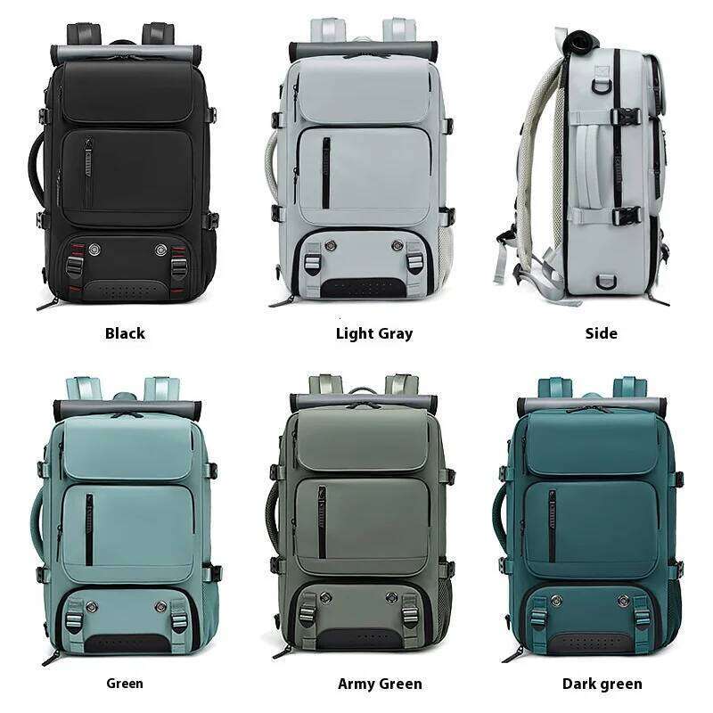 Large Boardable USB Charging Waterproof Outdoor Travel Backpack independent shoe compartment