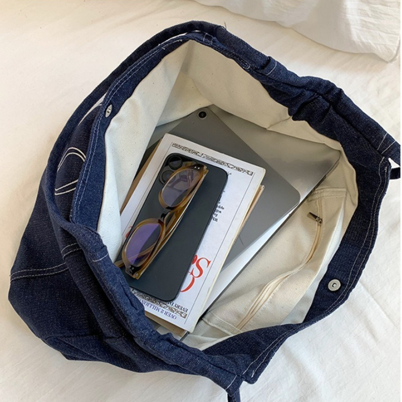 853971G01 Luxury Fashion Cowboy Tote Bag for Women 2025 Large Capacity Customized Letter Shoulder Underarm Commuter Mother and Child Bag