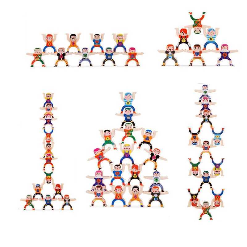 DIY Montessori Toys Balance Doll Building Blocks Board Stacking High Blocks Play Games Early Educational Toys For Children Kids C250916