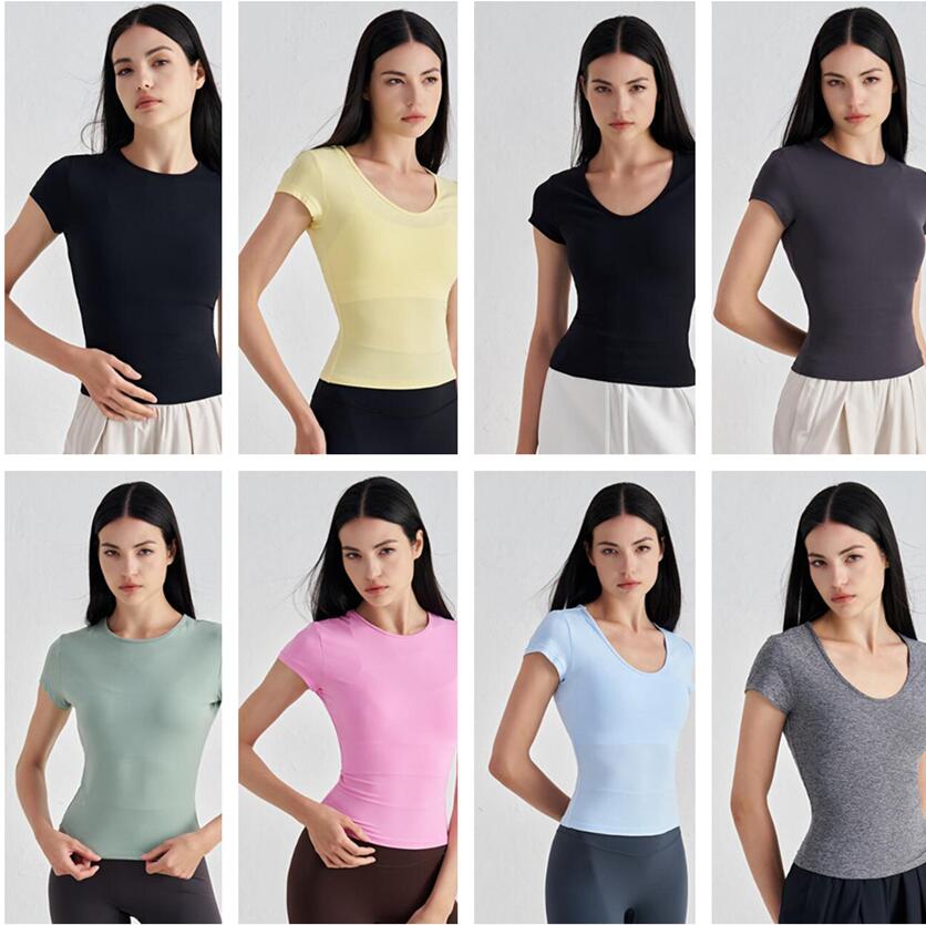 Comfortable Sports Short Sleeved Fitness Top Casual Yoga Suit Waist Slimming Yoga T-shirt for women Aerobics Gymnastic Pilates Tops Mysterybox Store