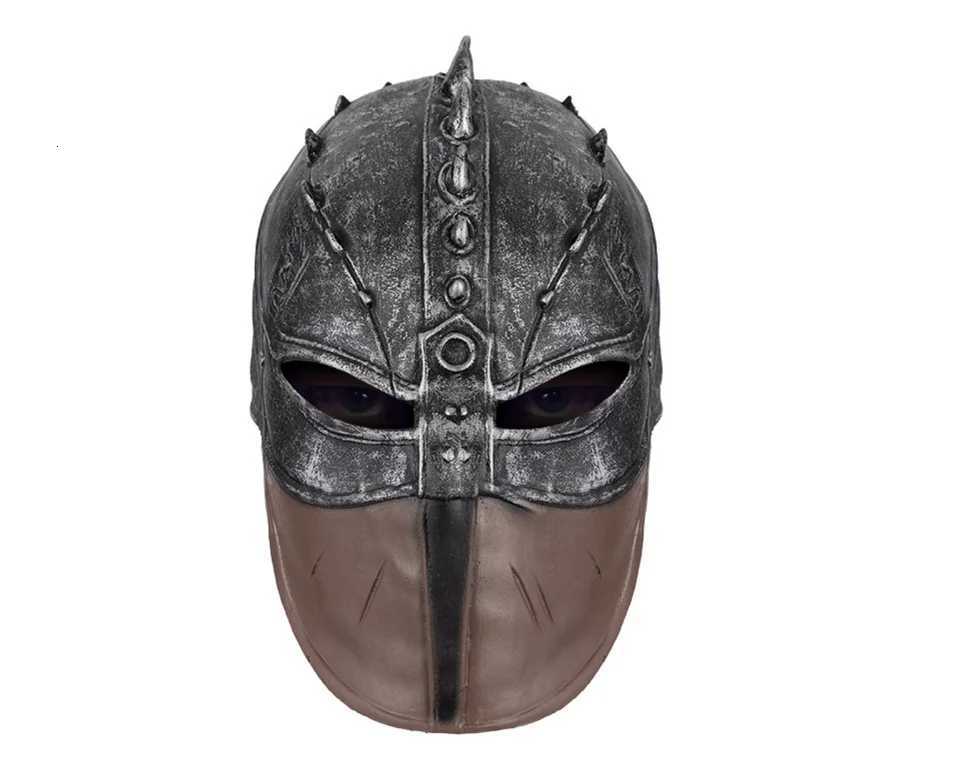 Masquerade Masks Hiccup Cosplay Helmet Spartan Warrior Hat Medieval Roman Soldier Full Head Latex Mask Halloween Party MaskXJ250916