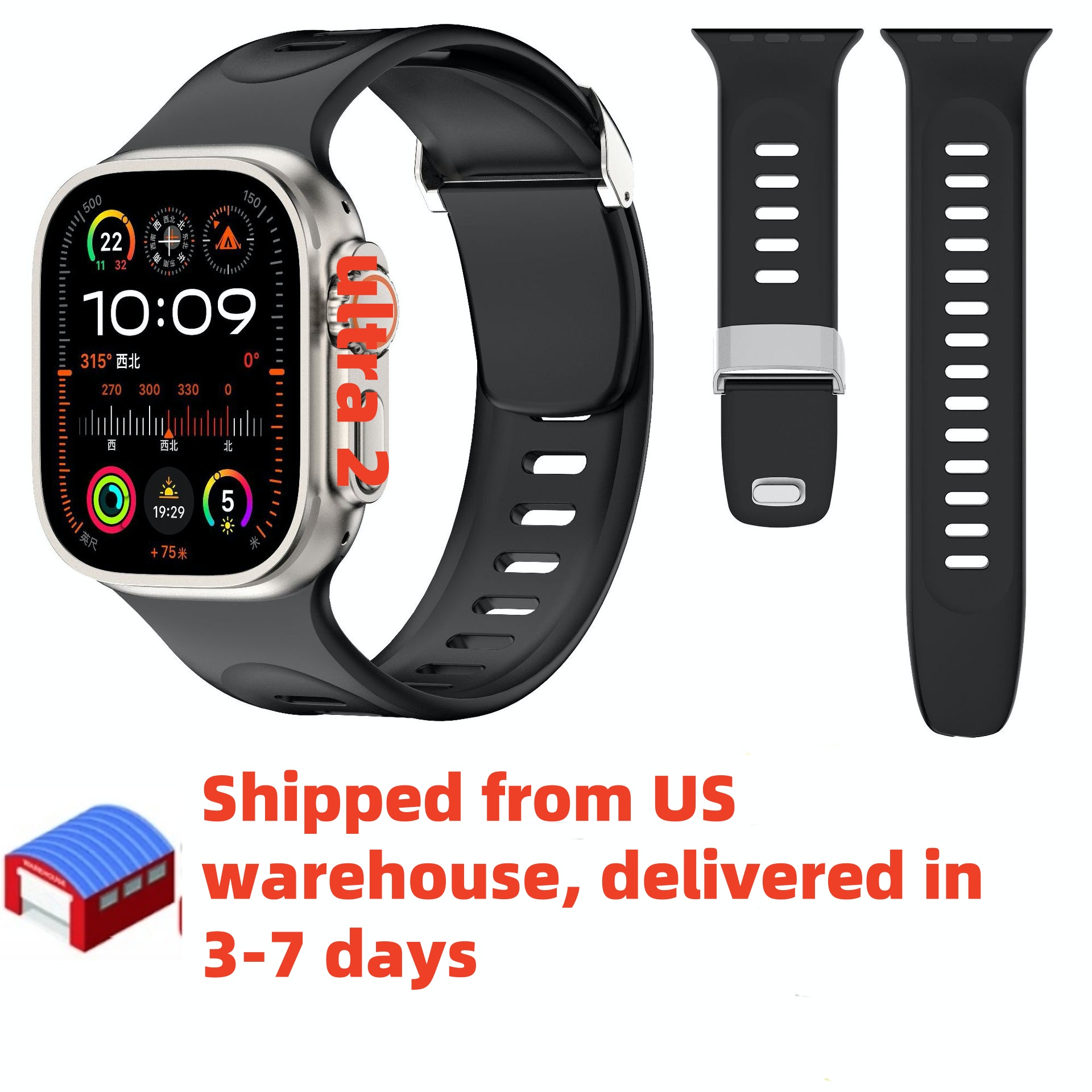 For Android Watch Ultra 2 Strap Smart Watch S10 Strap for Watch Series 10 46mm Men's Women's Watch Bluetooth Call Bracelet Wristband Wireless Charging Fitness Tracker